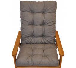 Vankúš na záhradné kreslo s mašľou - sivá látka