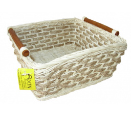 Štvorcový ratanový kôš