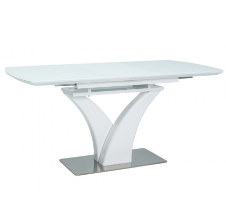 Jedálenský stôl FARO, biely lak - 120(160)x80