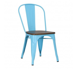 Stolička Paris Wood modrá borovica orech