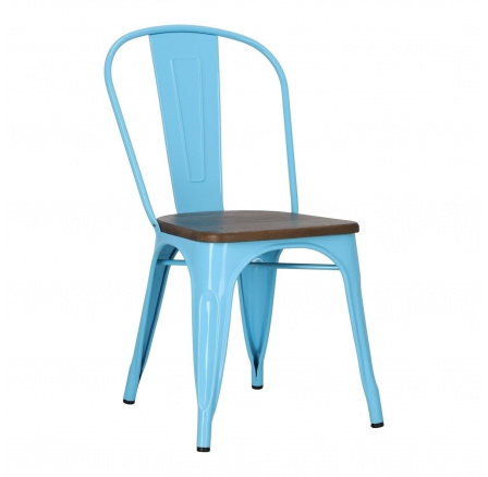 Stolička Paris Wood modrá borovica orech