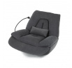 Polohovacie kreslo, elektrické zabudované ovládanie, siva, látka, TV-7089 GREY2