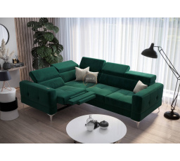 Rohová sedacia súprava TOSCANIA, relax s funkciou spania 185x250 - zelená, ľavá