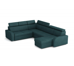Rohová sedacia súprava v tvare U Nórsko tyrkysová