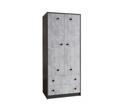 Šatní skriňa TOMMY 02, Grafit/Enigma