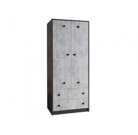 Šatní skriňa TOMMY 02, Grafit/Enigma