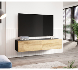 TV komoda VIGO 140, čierna / dub wotan