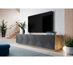 TV skrinka Asha 200 cm - remeselnícka /rivier stone mat
