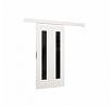 Posuvné dvere na stenu HERS 76 White+Black Lacobel