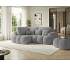 Čalúnený puf Covio, sivý buklé Royal 04 85x52