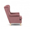 Kreslo ušiak, ružová látka, AK-388 PINK2