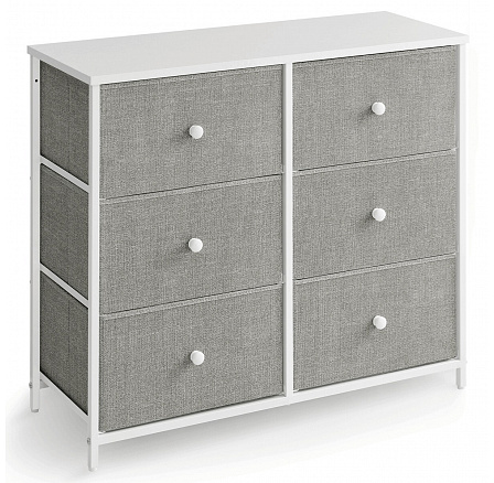 Komoda 80x30x71cm, kov, šedá, AUK-E1032 GREY