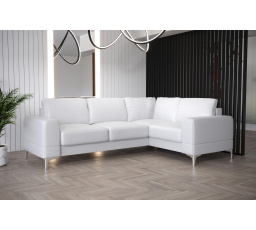 Rohová sedacia súprava ARIA II 250x185 - biela eko koža, pravá