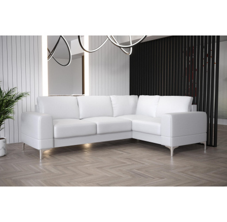 Rohová sedacia súprava ARIA II 250x185 - biela eko koža, pravá Rohová sedacia súprava ARIA II 250x185 - biela eko koža, pravá