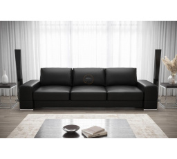 Sofa ZARA DL 270 cm prírodná koža - čierna koža