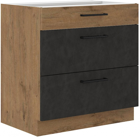 Dolní skřínka VEGAS - 80 D 3S BB, Dub Lancelot / Matera Dolní skřínka VEGAS - 80 D 3S BB, Dub Lancelot / Matera