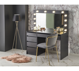 Toaletný stolík HOLLYWOOD XL Čierny