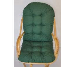 Vankúš na kreslo Havai tkanina tmavozelené odlesky