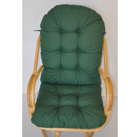 Vankúš na kreslo Havai tkanina tmavozelené odlesky