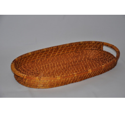 Ratanový podnos oválny menší