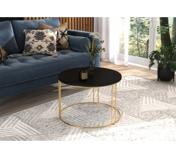 Konferenčný stolík NOEL Zlatý+Čierny