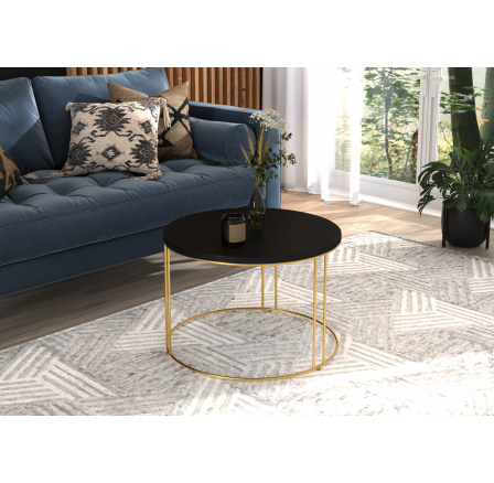 Konferenčný stolík NOEL Zlatý+Čierny