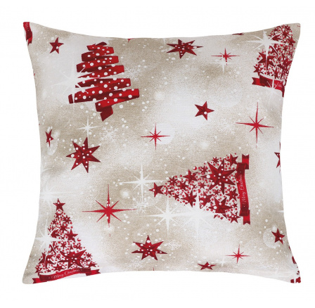 Vianočný obliečka na vankúš 40x40 cm stromček červený Vianočný obliečka na vankúš 40x40 cm stromček červený