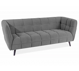 Pohovka CASTELLO 3 Velvet, sivá Bluvel 14/wenge