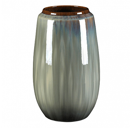 Váza keramická - mírně zaoblená, 31 cm, šedá Váza keramická - mírně zaoblená, 31 cm, šedá