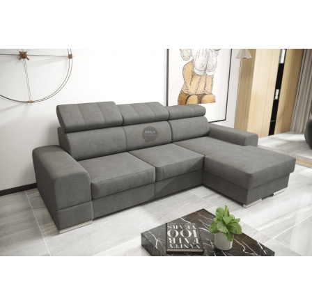 Rohová sedacia súprava ROYAL MINI 260×160 - sivá, pravá