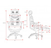 Ergonomické kancelárske herné kreslo V Master čierno-sivé