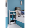 Regál PLANET- PL13, biely lux+dub+modrá