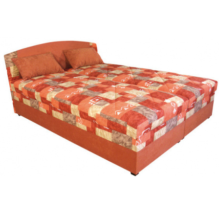 Posteľ Betty 160x200 oranžová/vzor