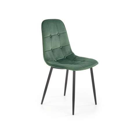 Jedálenská stolička K417, tmavo zelená Velvet
