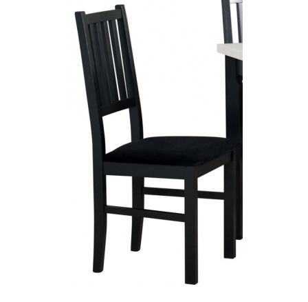 NIEL 7 (NILO 7 ) - jedálenská stolička - drevo čierna / látka čierna č. 22 - kolekcia "DRE" (K150-Z)