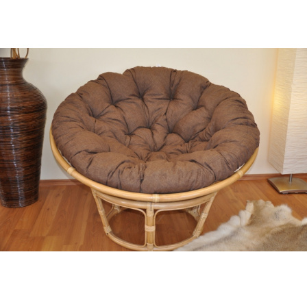 Vankúš pre kreslo papasan 115 cm hnedé zvýraznenia Vankúš pre kreslo papasan 115 cm hnedé zvýraznenia