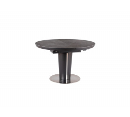 Jedálenský stôl ORBIT CERAMIC, efekt sivého mramoru/antracitový mat