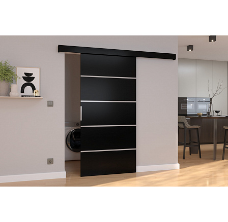 Posuvné dvere na stenu BIELLA 86 Čierne