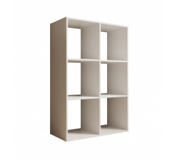 Regál Lenti 2x3 Biela+Biela