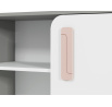 Komoda IQ 0701, Sivá Platina/Biela/Púdrová