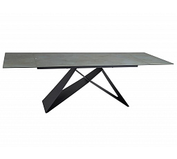 Jedálenský stôl WESTIN CERAMIC, Ossido Verde Tyrkys mat/Čierny mat