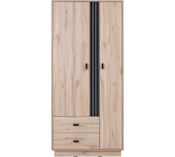 Šatníková skriňa ALLMO AL-1, Dub Estana light/Antracit