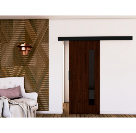 Posuvné dvere STANDART MIX G70, Wenge/čierna Posuvné dvere STANDART MIX G70, Wenge/čierna