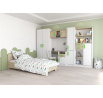 Detská izba MACIUS, Biela Mat/Dub Sonoma/Zelená