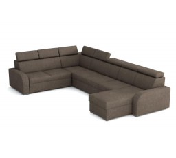 Rohová sedacia súprava v tvare U Nórsko hnedá