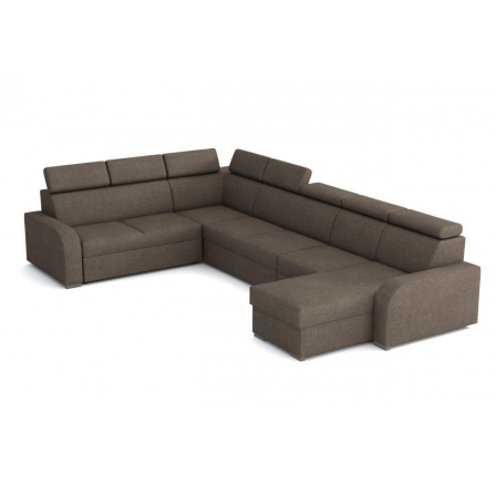 Rohová sedacia súprava v tvare U Nórsko hnedá Rohová sedacia súprava v tvare U Nórsko hnedá