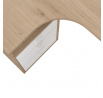 Rohový písací stôl SIGAL 600/03, Dub jackson hickory/Biela