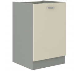 Kuchynská dolná skrinka KARPO 40 D 1F BB, krémový lesk/sivá