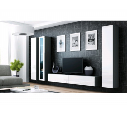 Obývacia stena VIGO 2 - sivo-biela