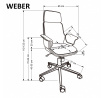 Kancelárske kreslo WEBER orech / čierna